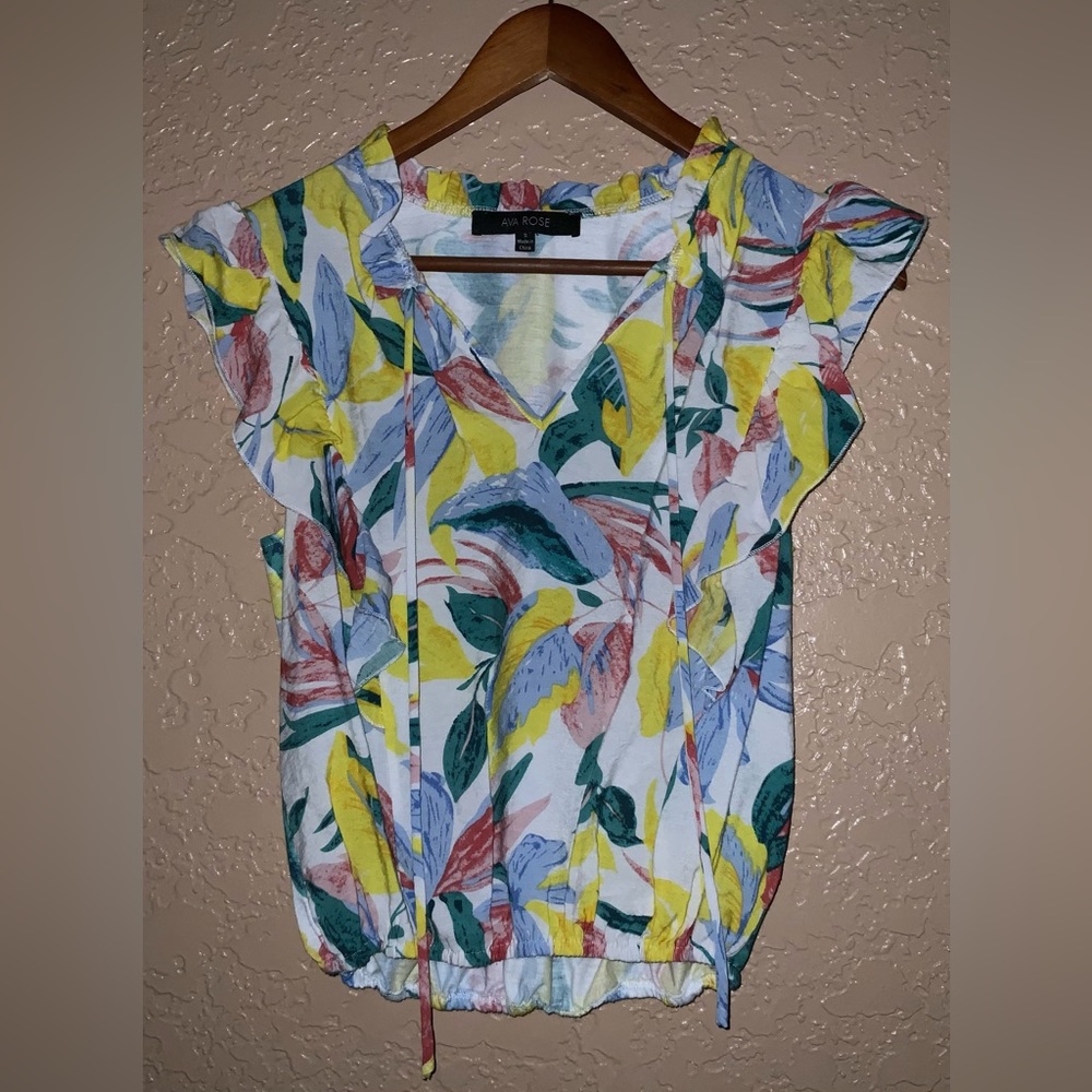 Women’s Multicolored Ava Rose Blouse Sz: S - Pre-owned